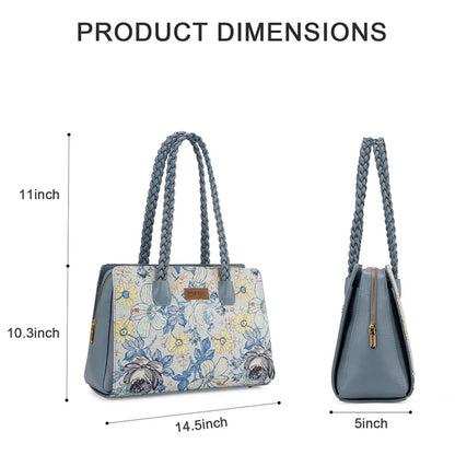 Wrangler Floral Print Braided Satchel Bag - Jean