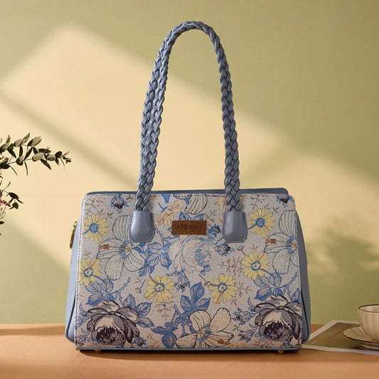 Wrangler Floral Print Braided Satchel Bag - Jean