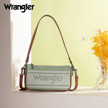 Wrangler Logo Hobo Bag/Shoulder Bag/Crossbody- Green