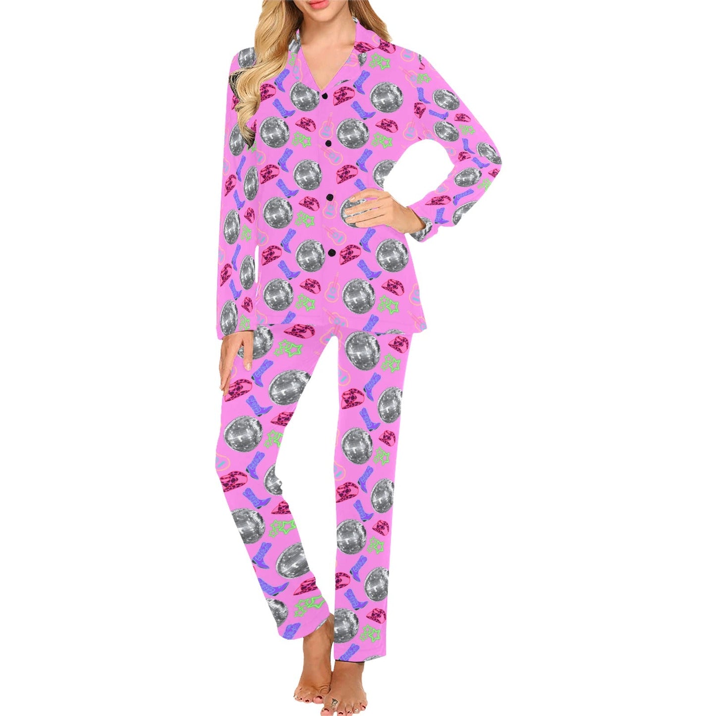 Disco Cowgirl Women's Western Pajama Set