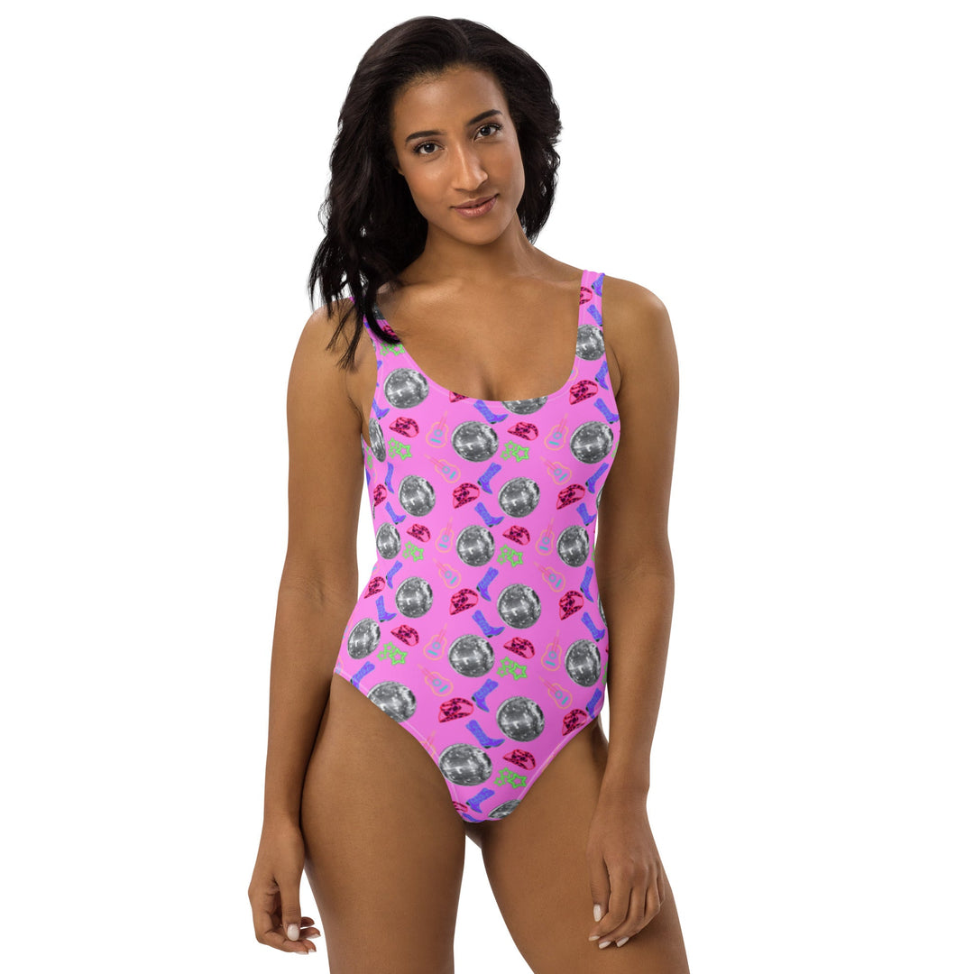 Yeehaw Disco Cowgirl One-Piece Swimsuit