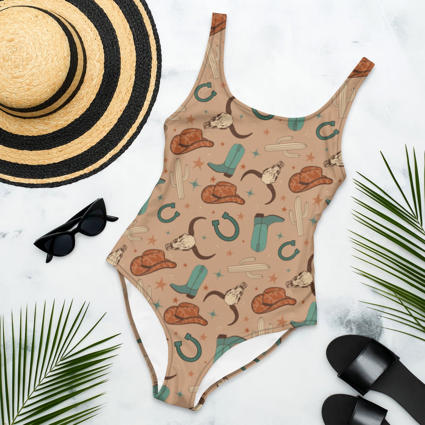 Yeehaw All Western One-Piece Swimsuit