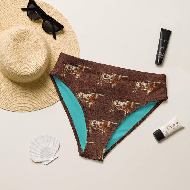 Yeehaw Leather & Longhorns Bikini Bottom