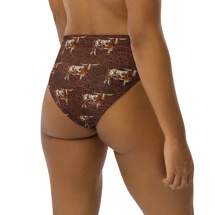 Yeehaw Leather & Longhorns Bikini Bottom