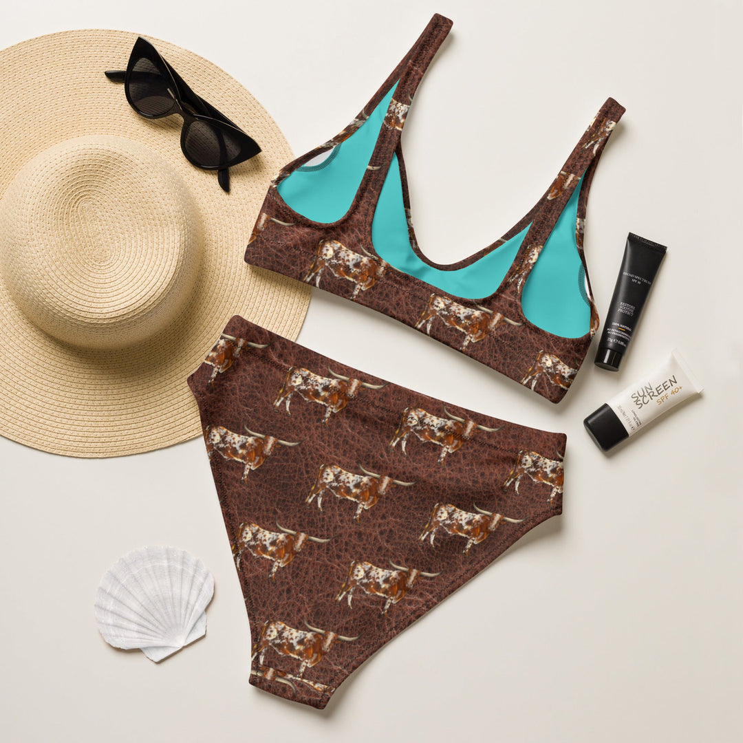 Yeehaw Leather & Longhorns Bikini