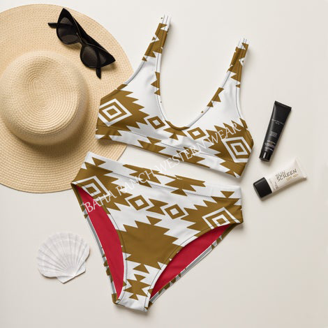 Yeehaw Bold Brown Aztec Bikini