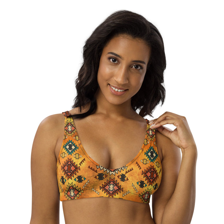 Yeehaw Golden Aztec Bikini Top
