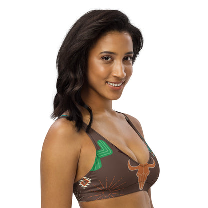 Yeehaw Bullhead Cactus Bikini Top