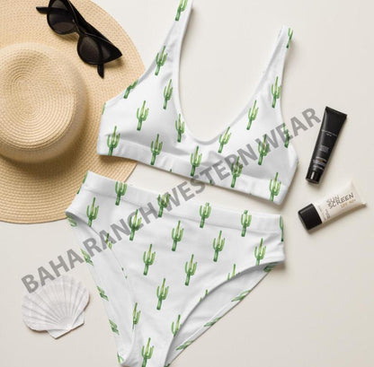 Yeehaw All Over Cactus Bikini