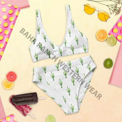 Yeehaw All Over Cactus Bikini