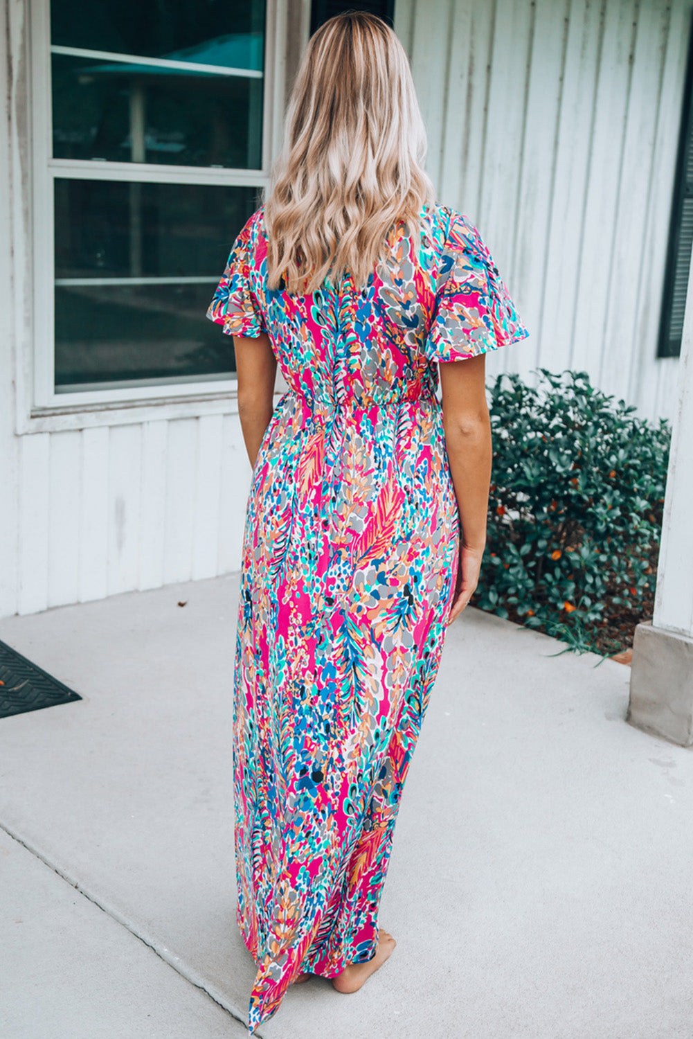 Rose Boho Abstract Print Wrap