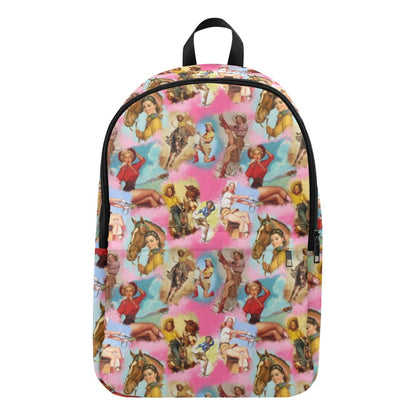 Vintage Cowgirl Collage Backpack