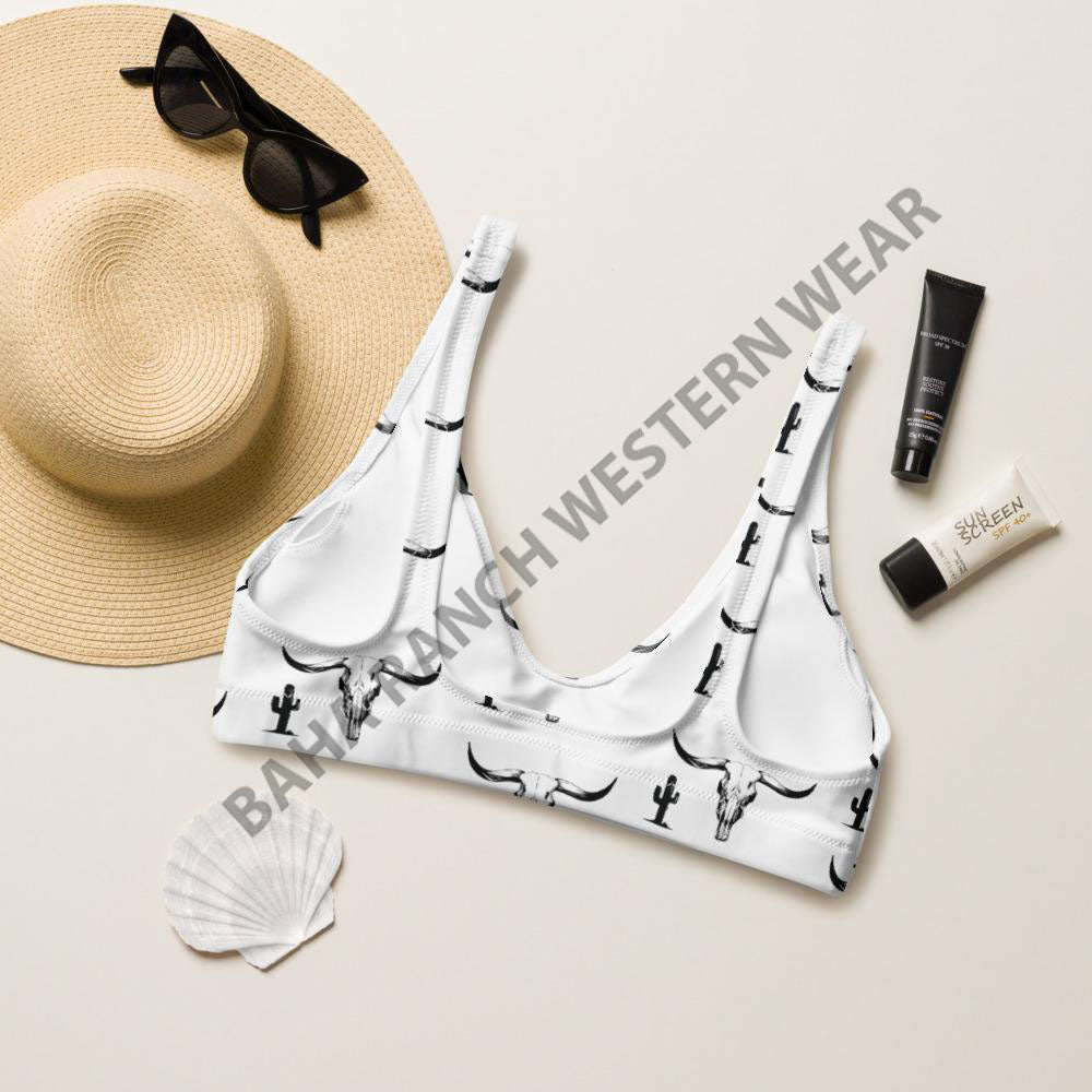 Yeehaw Bullhead Cactus Bikini Top