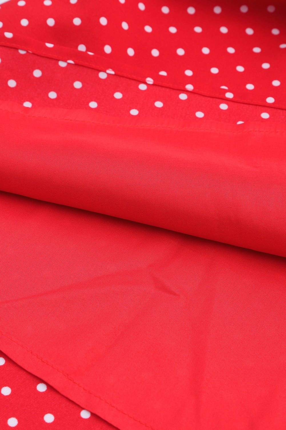 Red Polka Dot V Neck Ruffle Shoulder Short Dress