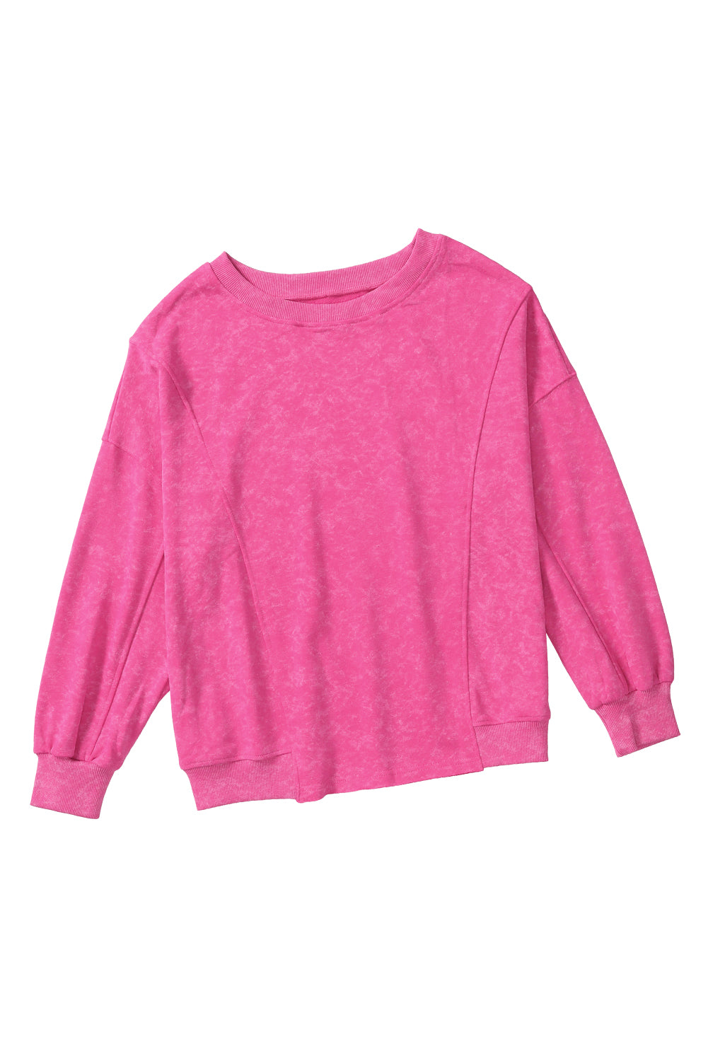 Blank Sweatshirt - Rosy Distressed Casual Loose Pullover Sweatshirt Customized