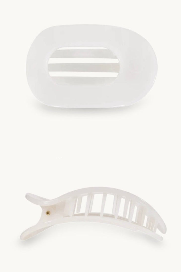 White Solid Color Plastic Hair Claw