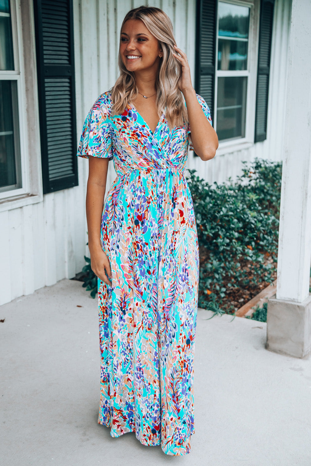 Rose Boho Abstract Print Wrap