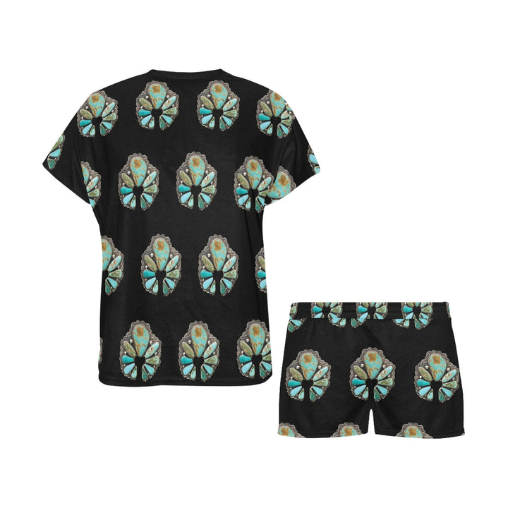 Turquoise Naja Women's Pajama Short Set