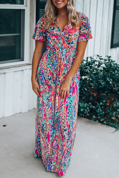 Rose Boho Abstract Print Wrap