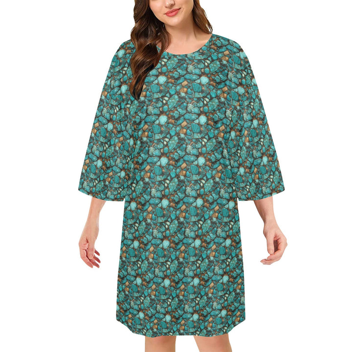 All Turquoise Oversized Sleep Shirt