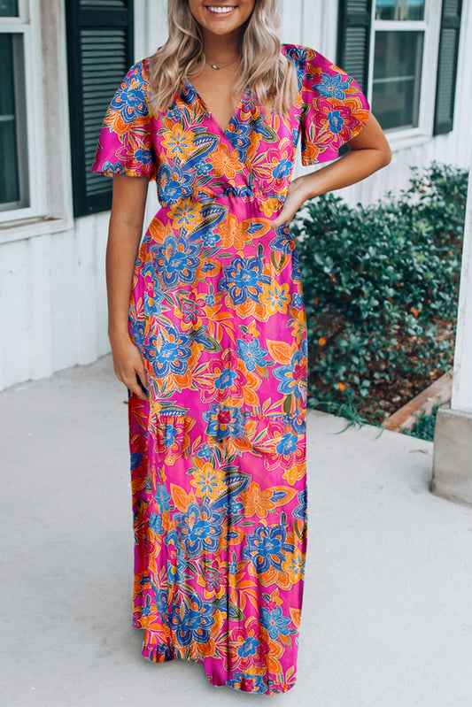 Rose Boho Abstract Print Wrap