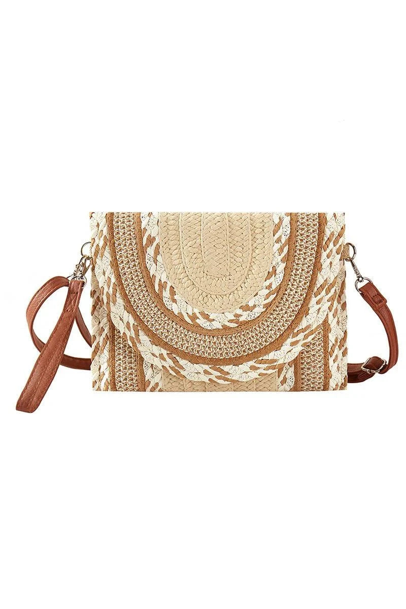 Boho Woven Crossbody Clutch